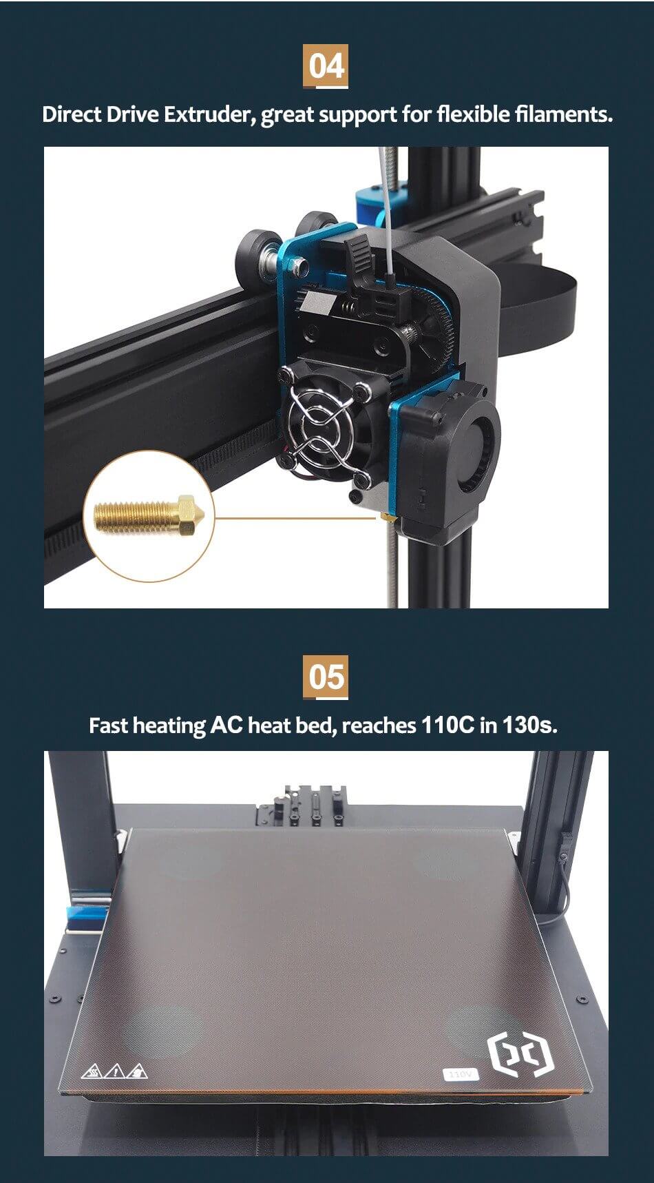 Artillery® Sidewinder X1 High Precision 3D Printer (300*300*400mm Large Print Size) Resume Print/Filament Run-out Detection With Dual Z axis & TFT LCD