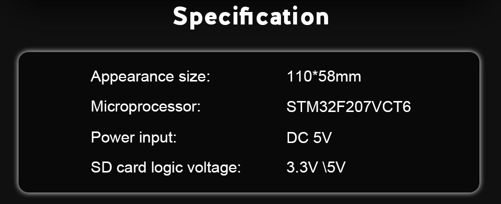 BIGTREETECH® TFT35 V3.0 Touch Screen Specification