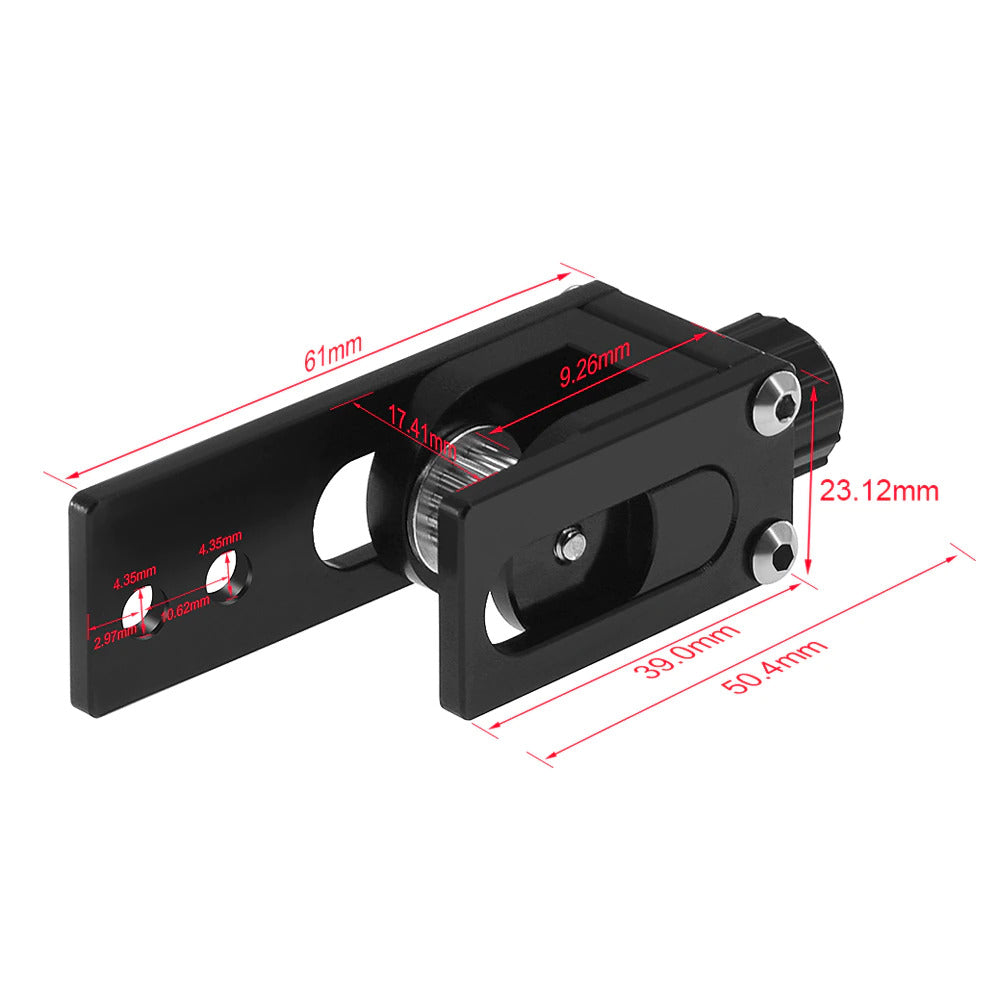 2020 V-Slot Profile X-axis Synchronous Belt Tensioner for 3D Printers - Dimensions