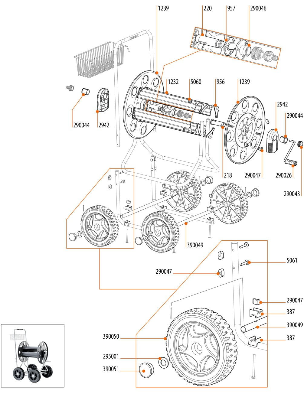 Claber Metal Jumbo Replacement Parts, 290047