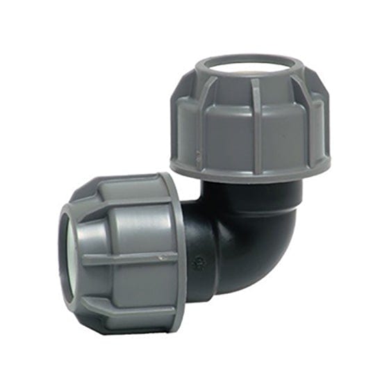 MDPE/HDPE Elbow Connector - Various Sizes, MDPE/HDPE Elbow 20mm