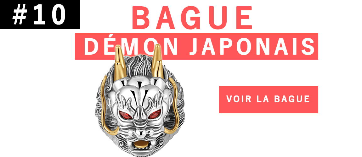 10) Bague Dragon Démon Japonais