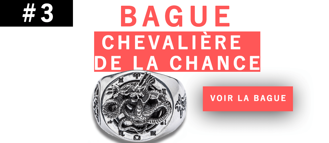 3) Bague Dragon Chevalière de la Chance