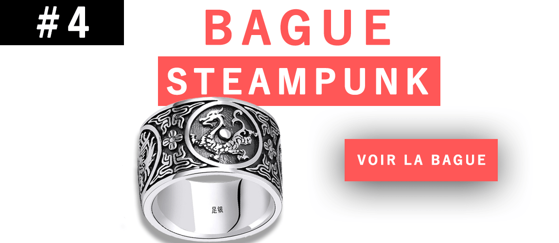 4) Bague Dragon Steampunk