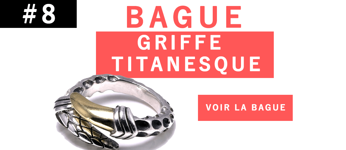 8) Bague Dragon Griffe Titanesque