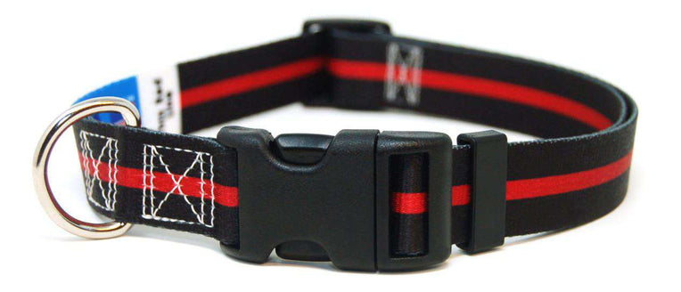 thin red line dog collar