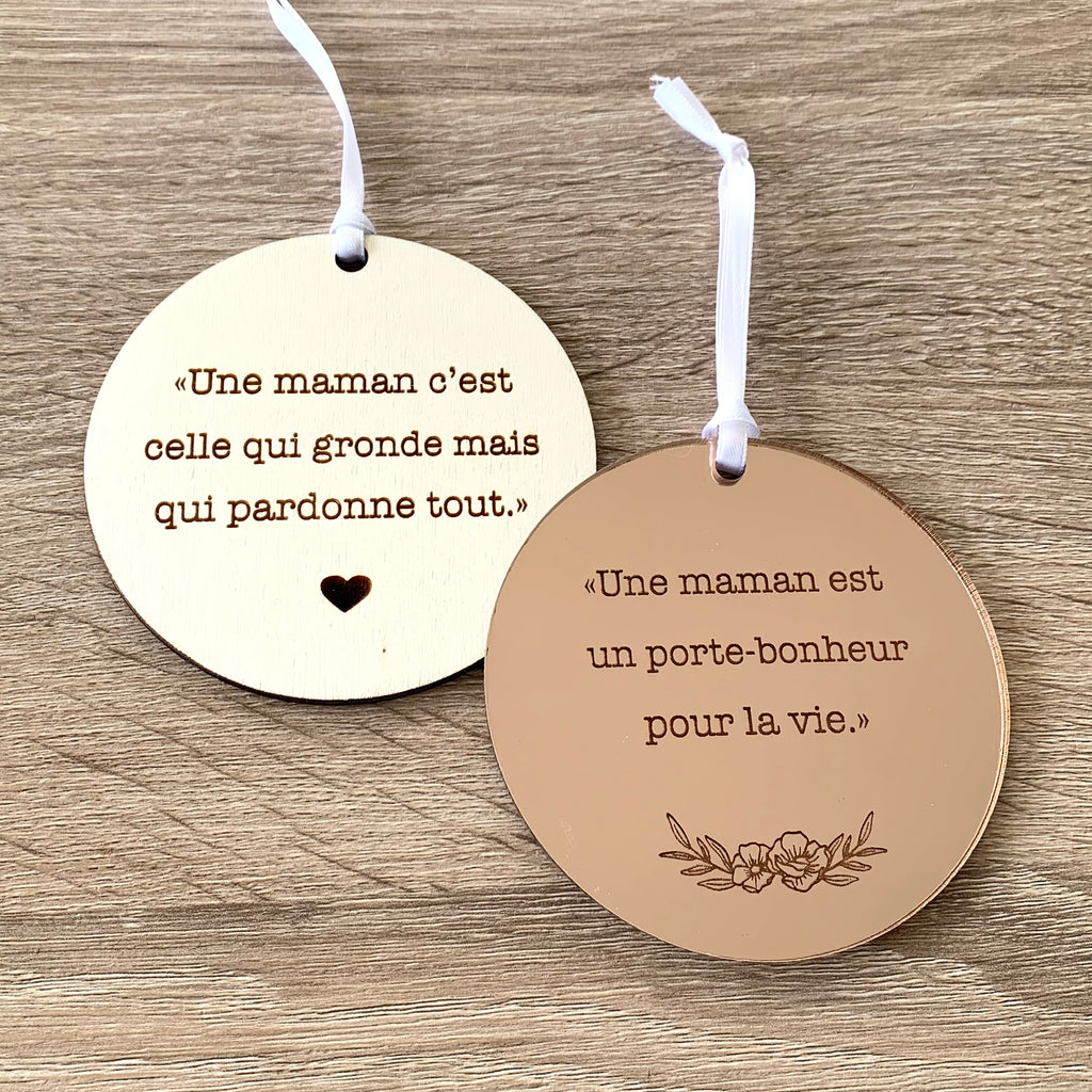 Pancarte Citation Maman Ronde Lovely Creation