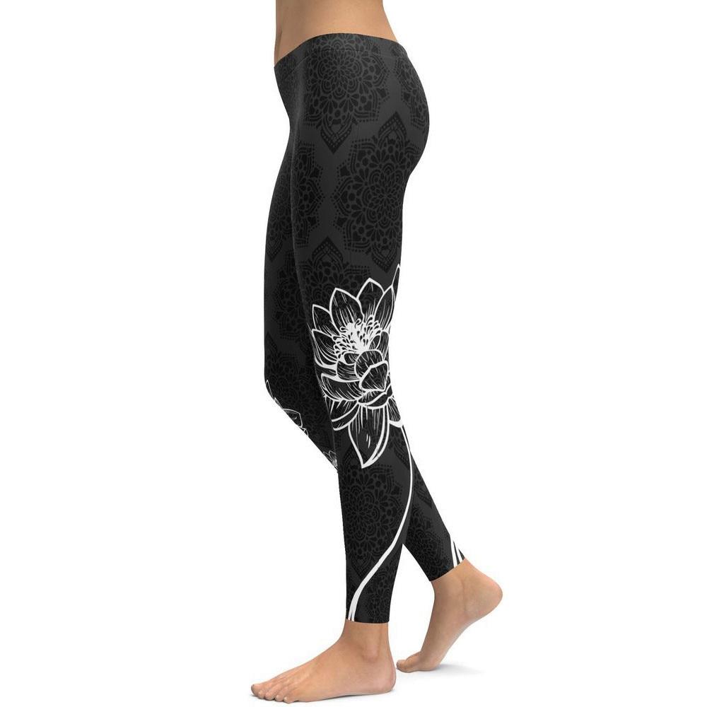 black and white workout leggings