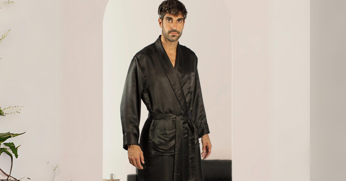 Luxury Artisan Silk Robe for Men