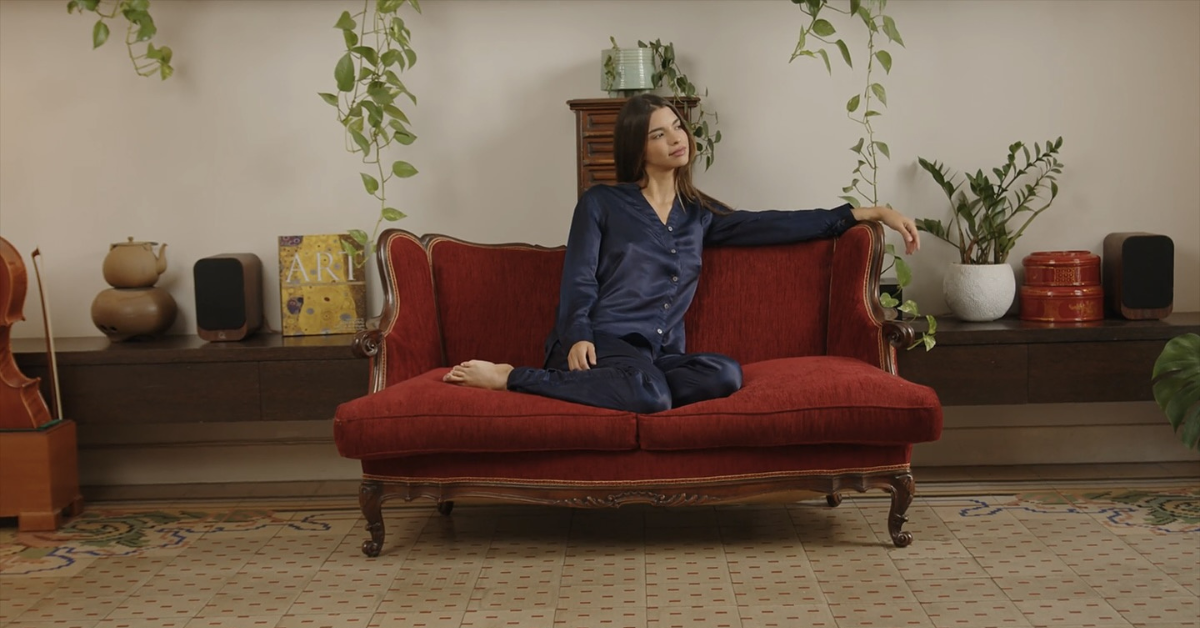 Luxury artisan silk pajams for women menopause