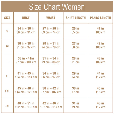 Size Chart – Tara Sartoria