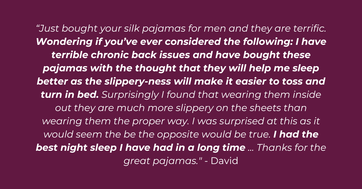 how our silk pajamas transformed davids sleep