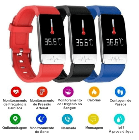 idoctor pro relogio inteligente smartwatch mede pressão arterial