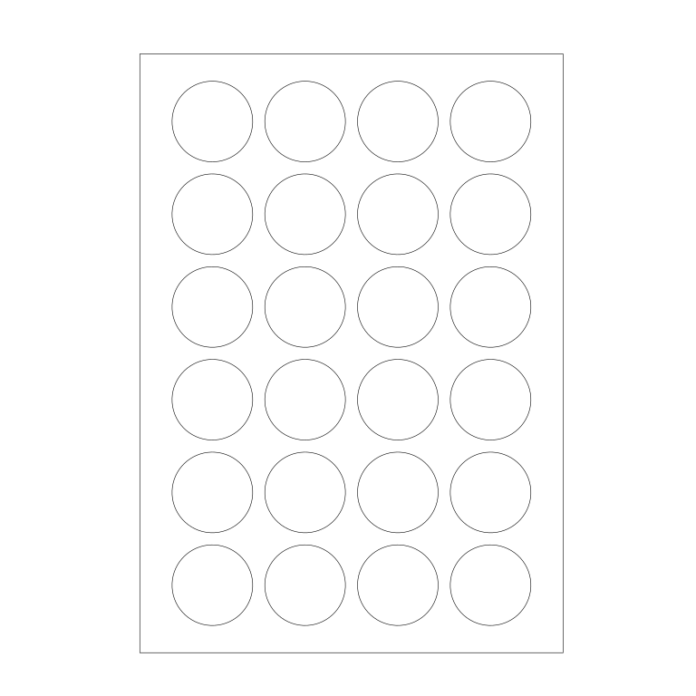 moord site uitrusting Witte sticker-etiketten rond 40 mm 5 vellen - Print je Feestje