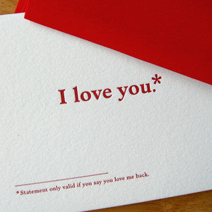 I Love You Footnotes Card