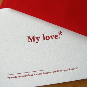 My Love Footnotes Card