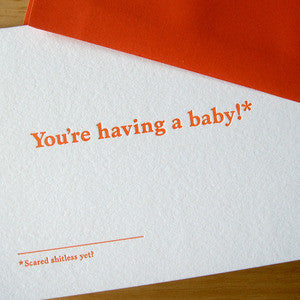 You're Having a Baby Footnotes Card