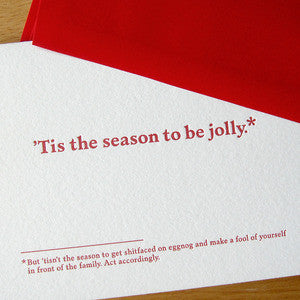 Tis The Season To Be Jolly Footnotes Card