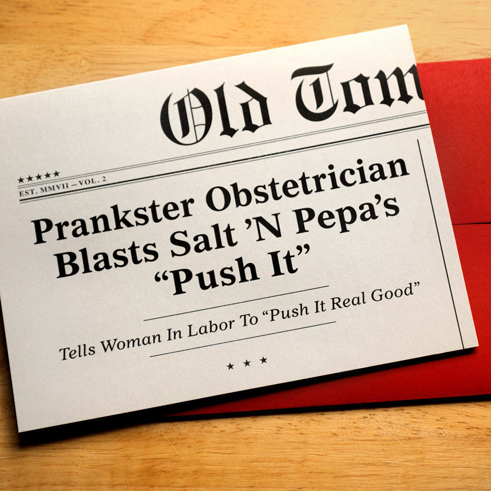 Prankster Obstetrician Headlines Card
