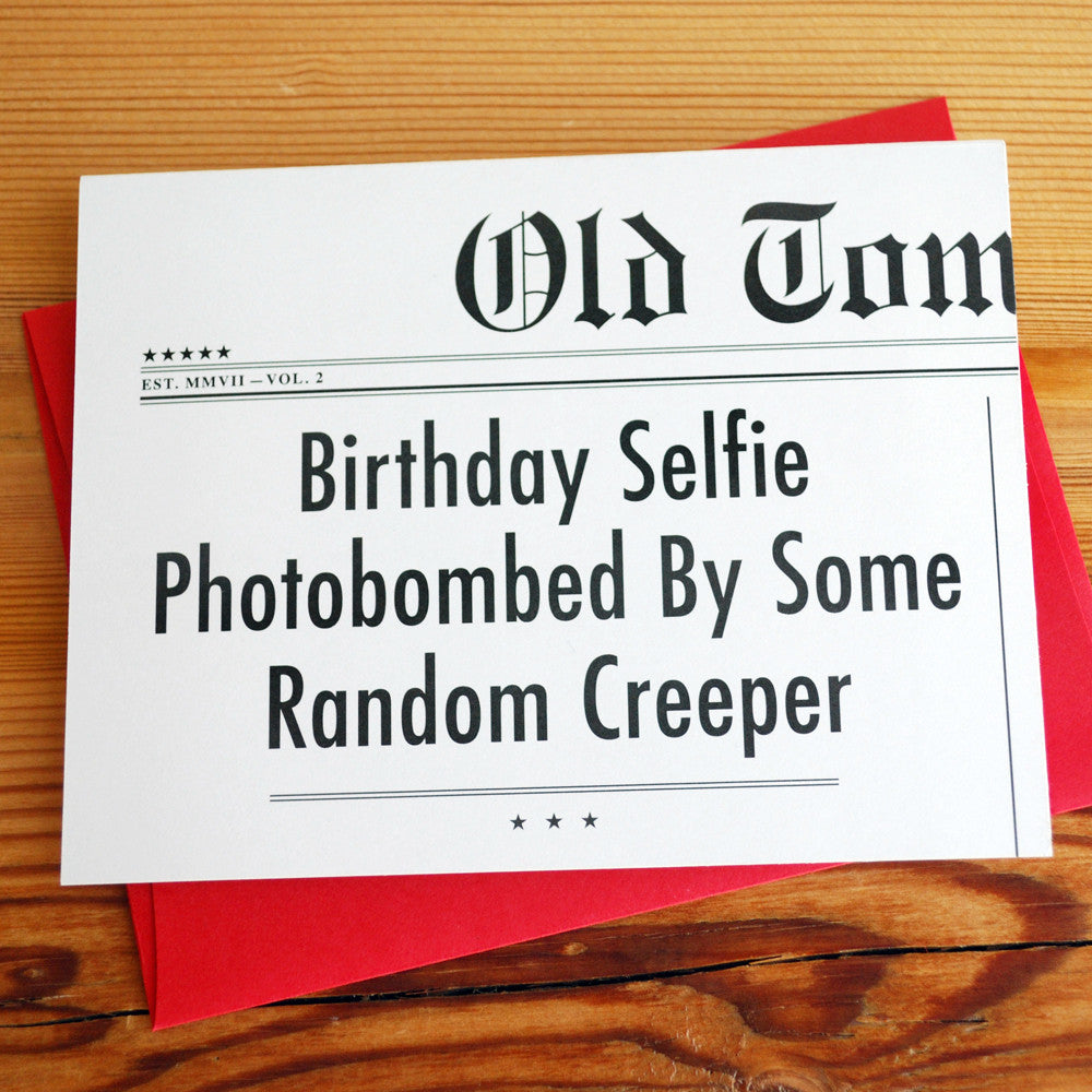Birthday Selfie Headlines Card