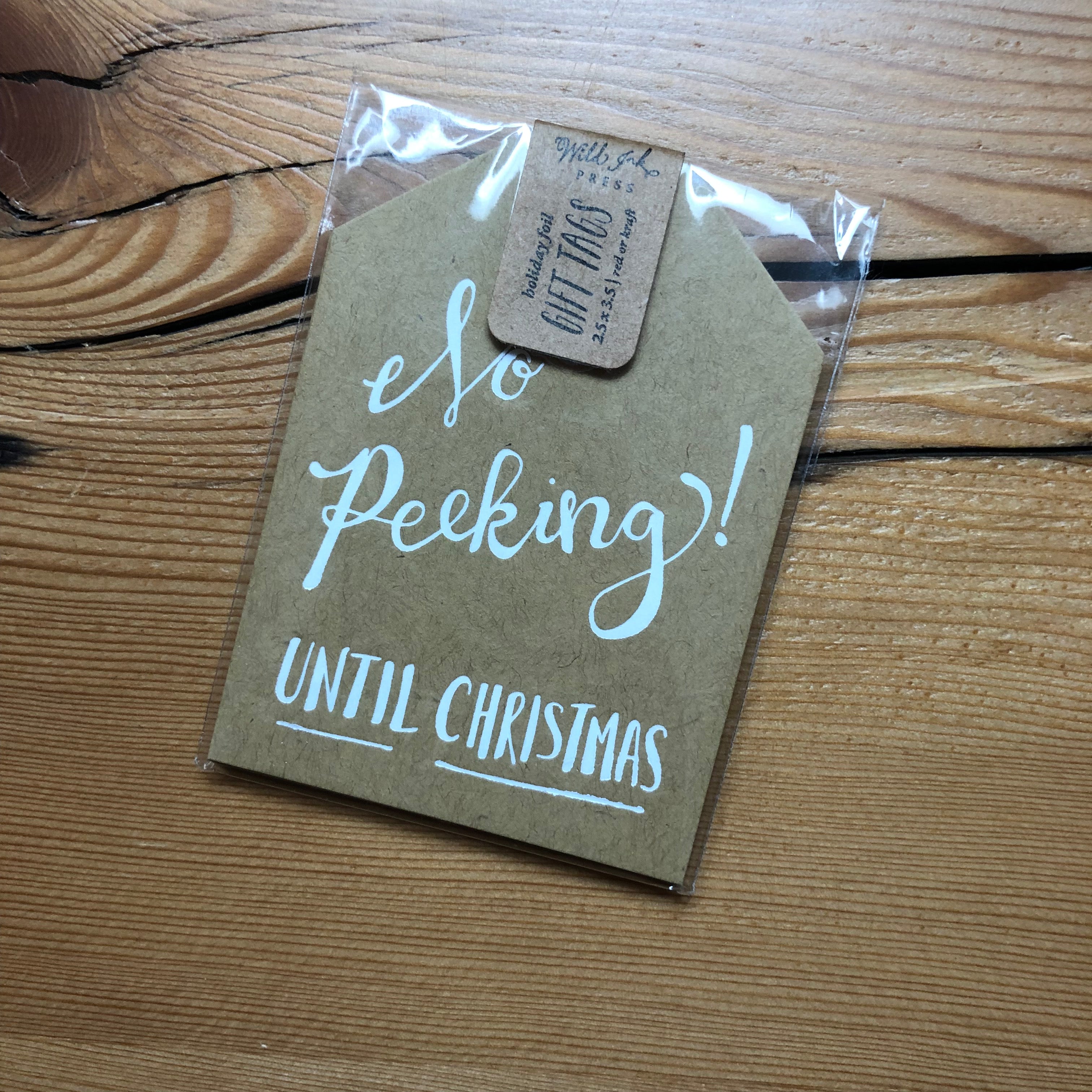 No Peeking Kraft Gift Tags