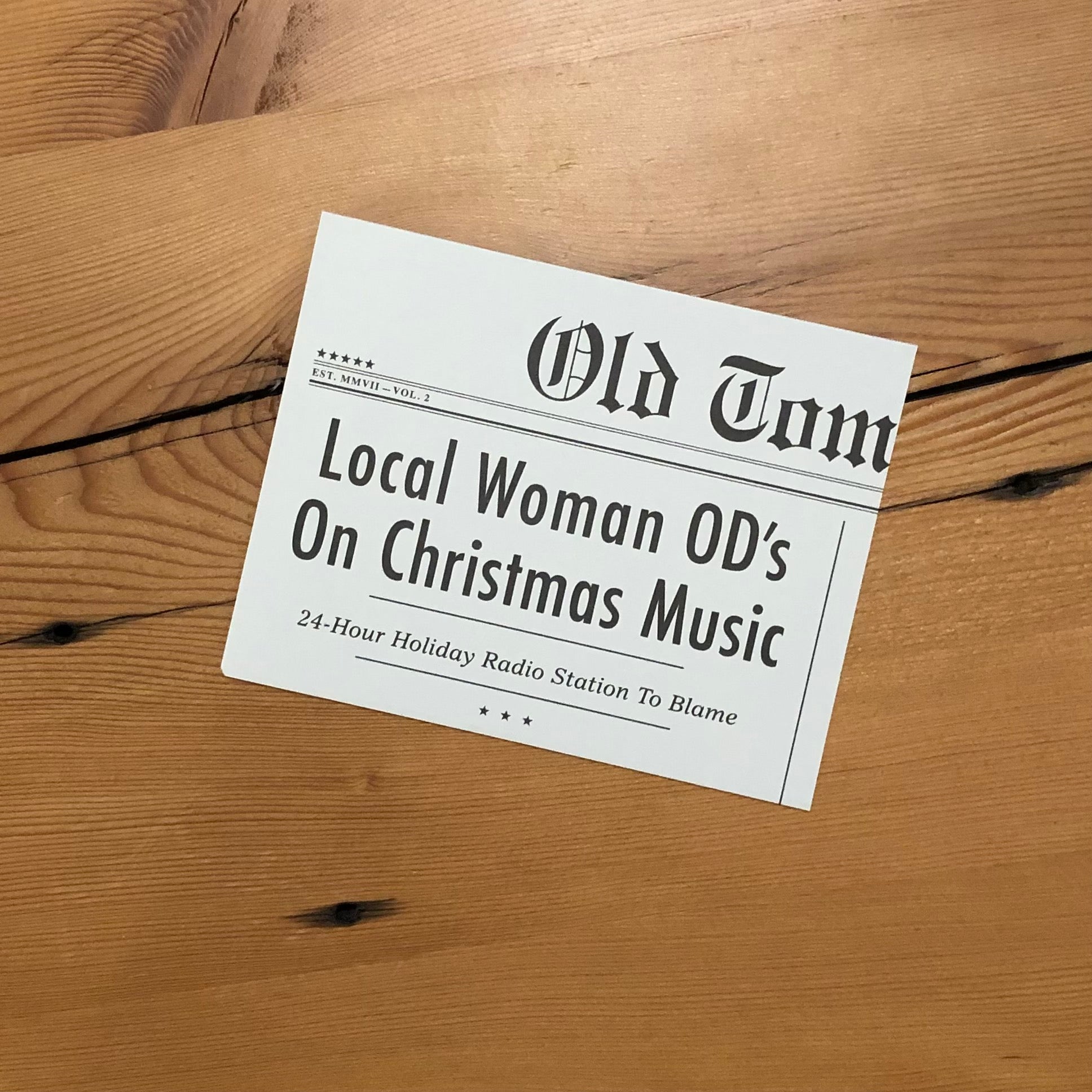 Local Woman OD's on Christmas Music - Boxed Set of 6