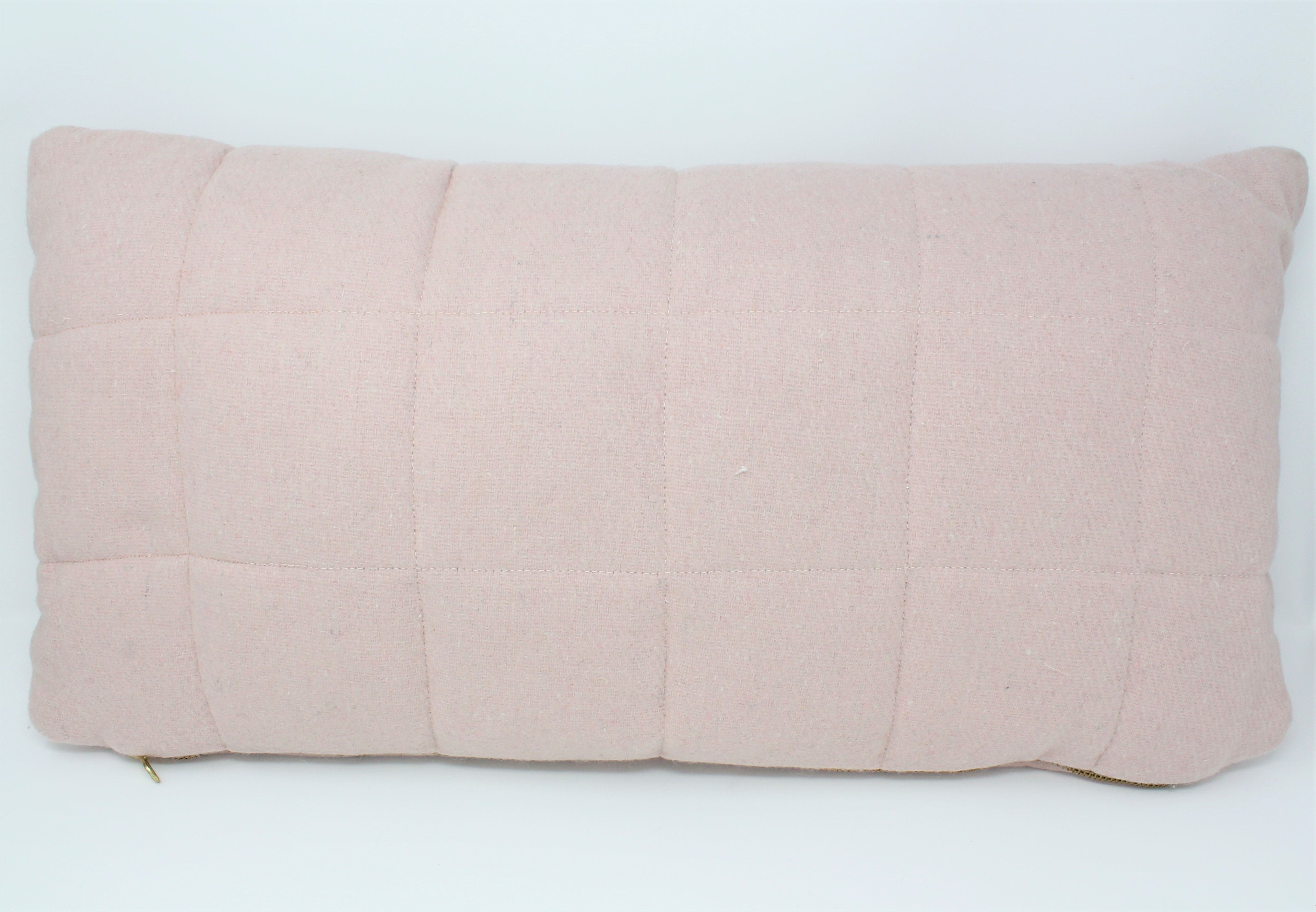 Pink quilted pillow