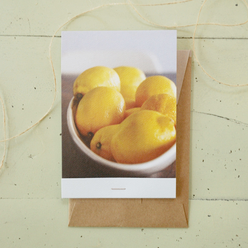 Lemons Matchbook-Fold Card