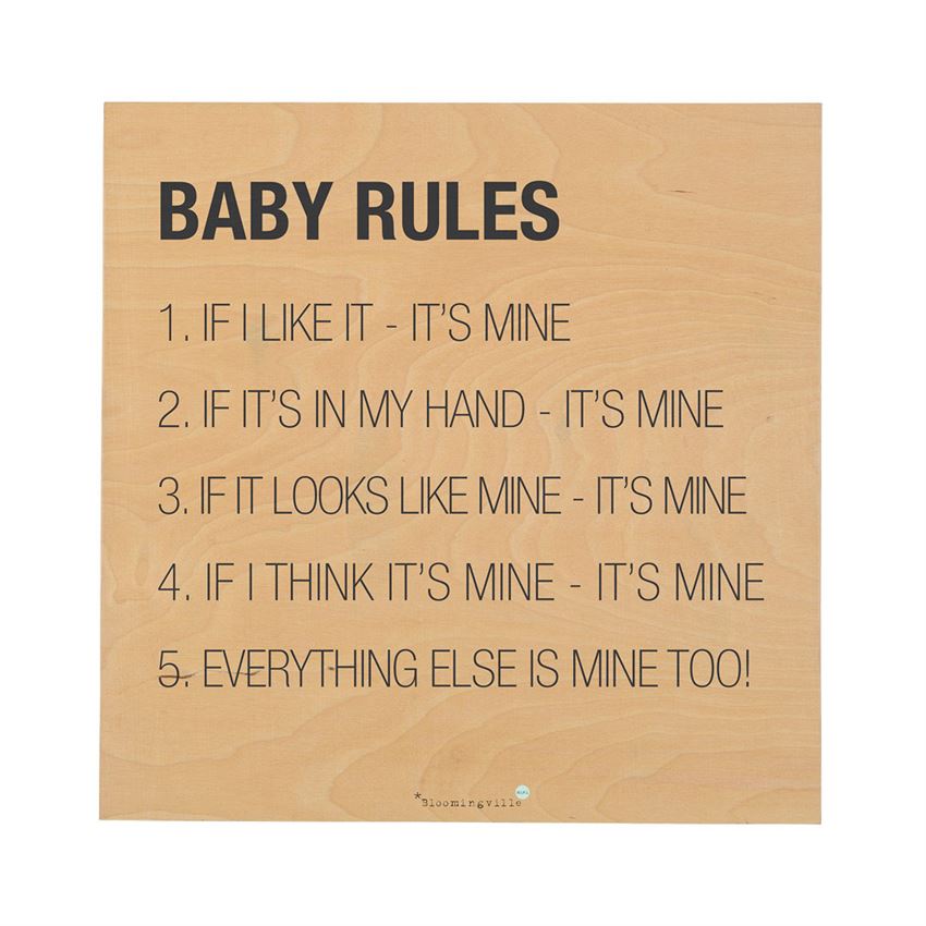 Wooden Baby Sign