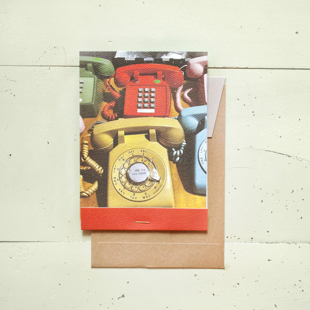 Telephones Matchbook-Fold Card