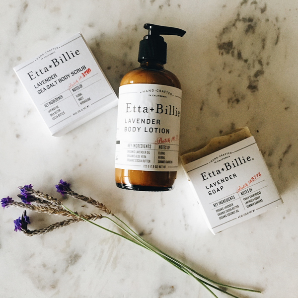 etta and billies lavender body care gift set