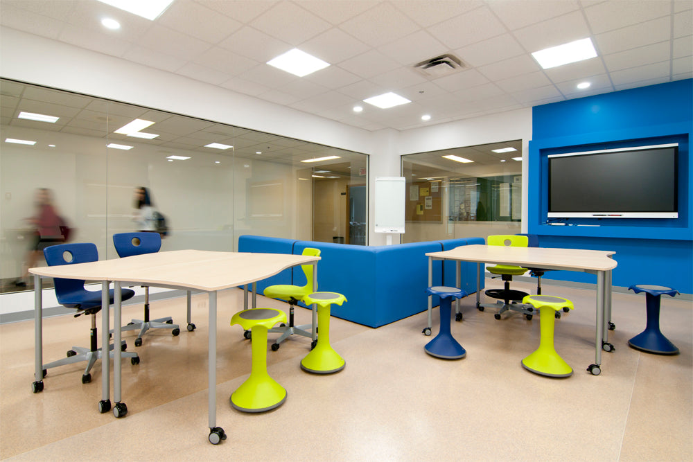 Classroom with tv for when they interact with technology