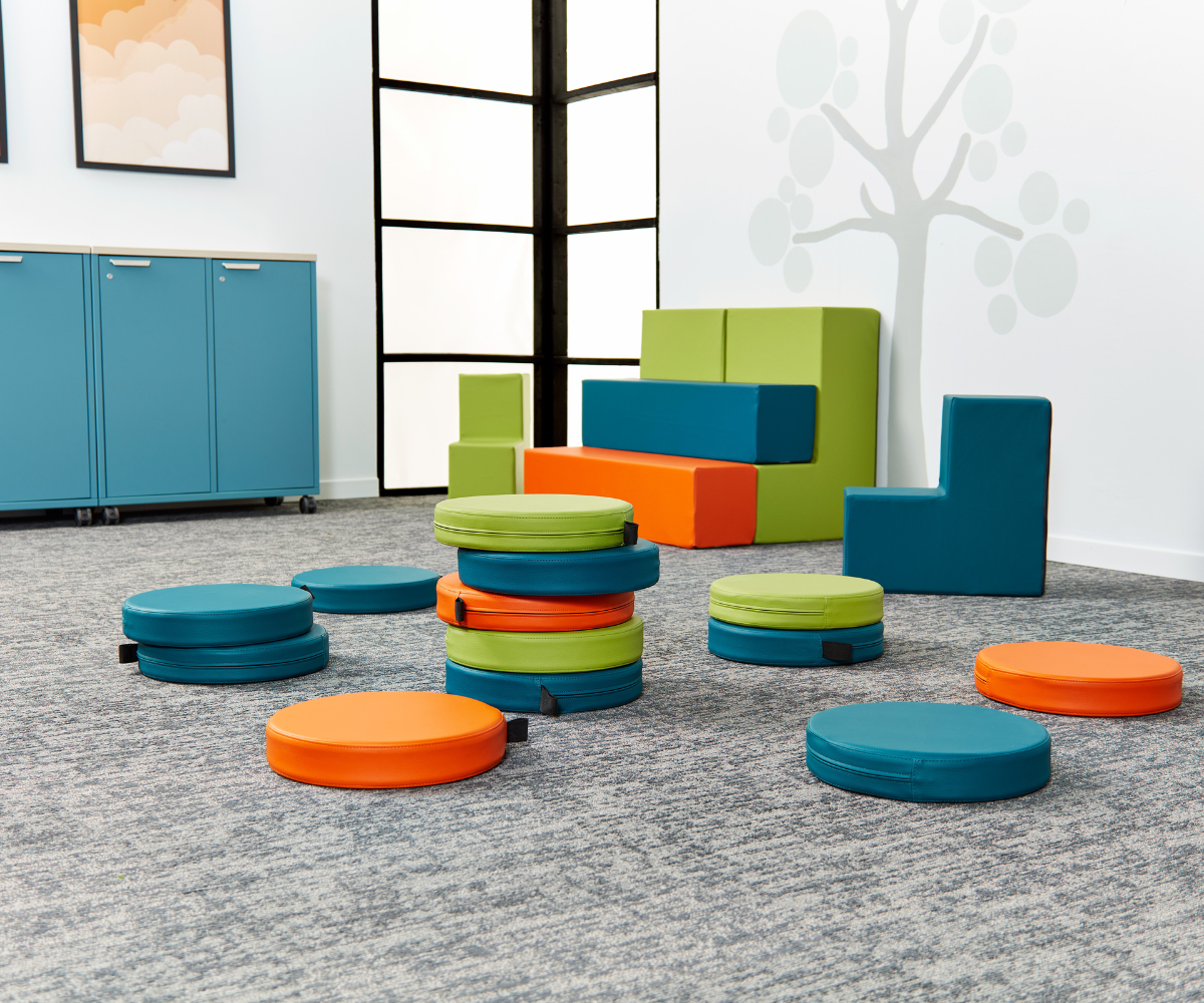 Classroom with modular seating system