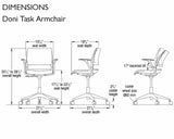 Doni Task Chair Dimensions