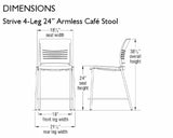 Strive Cafe Chair 23 in Armless