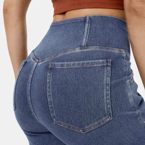 Calça Jeans de Cintura Alta Cruzada [ÚLTIMO DIA DE VENDA🔥]