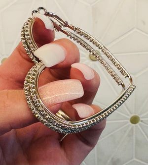 Heart Hoop ~ Silver - Six Feathers Boutique 