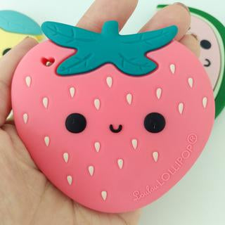 strawberry teething toy