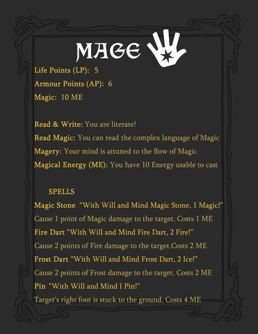 Pre-Made Mage Character