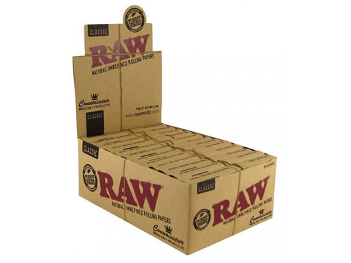 RAW CONNOISSEUR PAPER KING SIZE CLASSIC WITH ROACHES AND TIPS — VIR  Wholesale