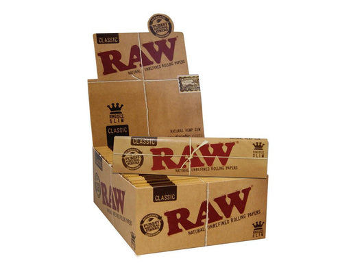 RAW CONNOISSEUR PAPER KING SIZE CLASSIC WITH ROACHES AND TIPS — VIR  Wholesale