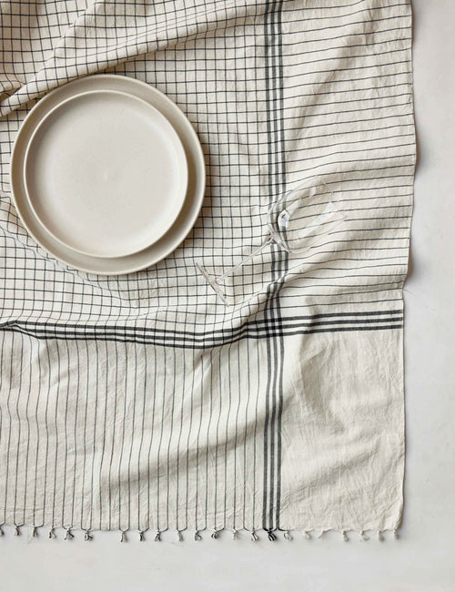 Trench Linen Table Runner by Hadiya Williams - Lulu and Georgia