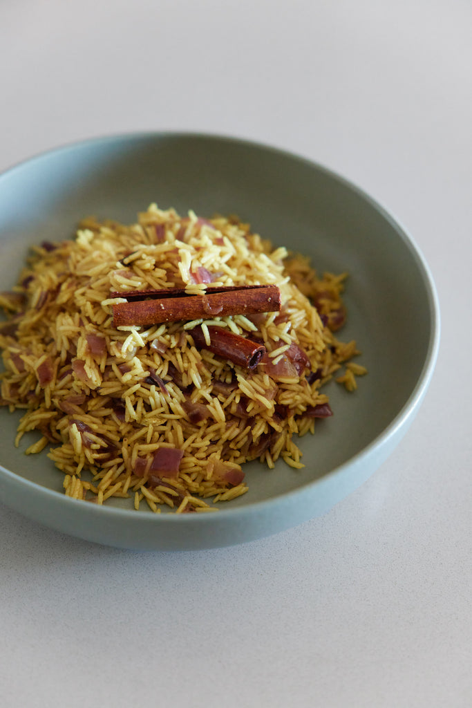 Hawa Hassan's recipe for Bariis Iskukaris, a traditional Somali rice dish, that includes cinnamon, cloves, raisins and Xawaash spice mix.
