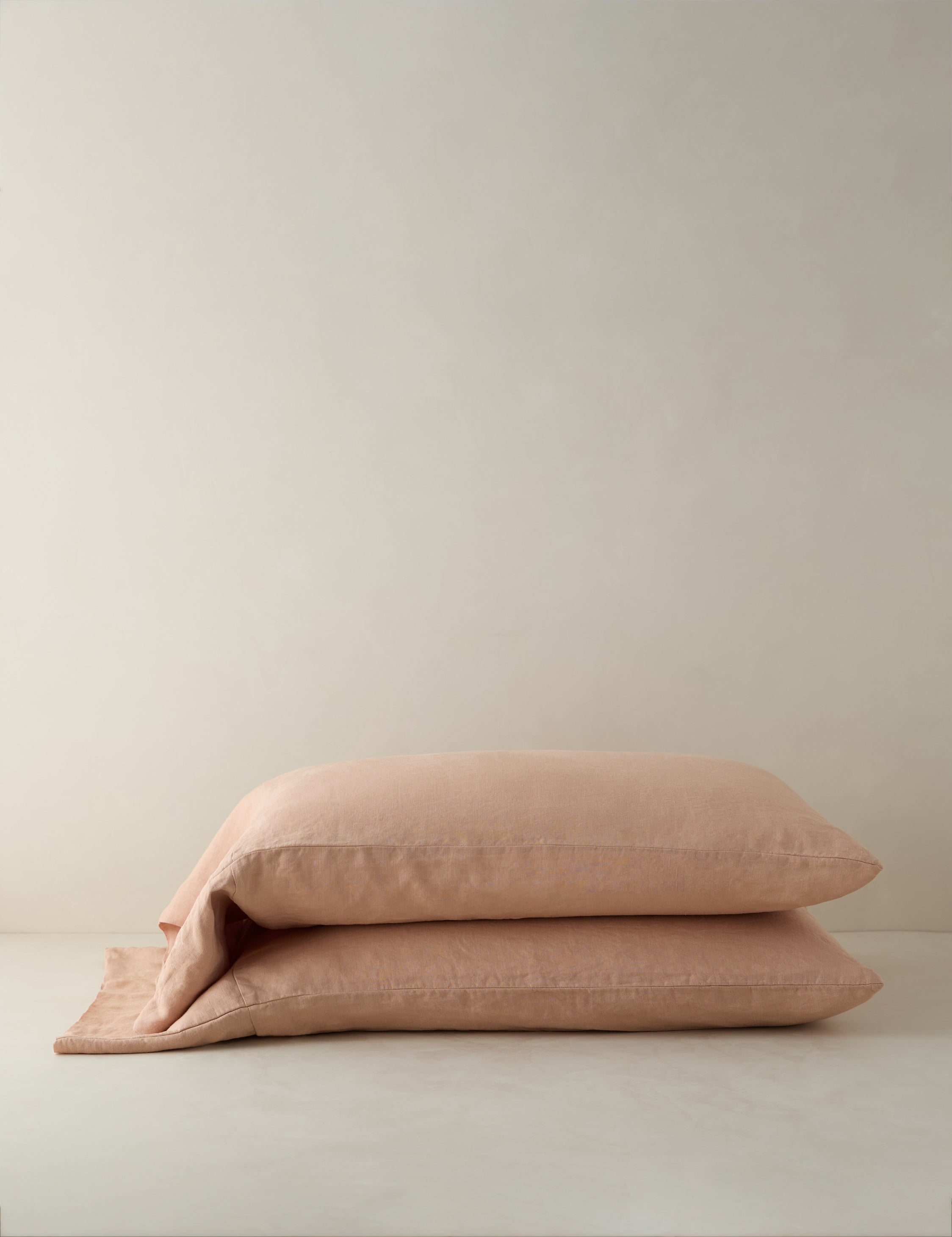 Melia European Flax Linen® Pillowcases (Set of 2) - Blush / King