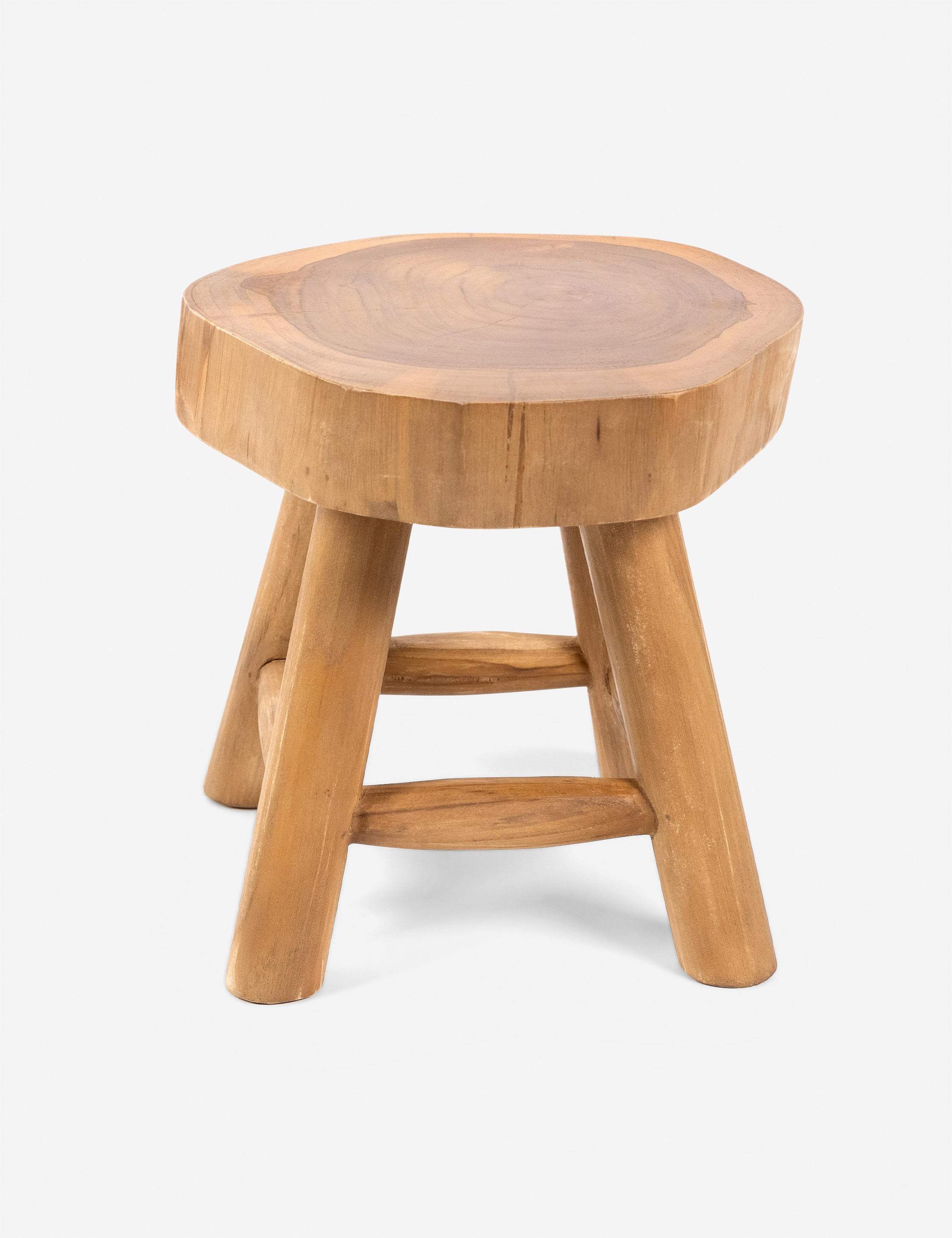 Oberon Indoor / Outdoor Stool, Natural Teak