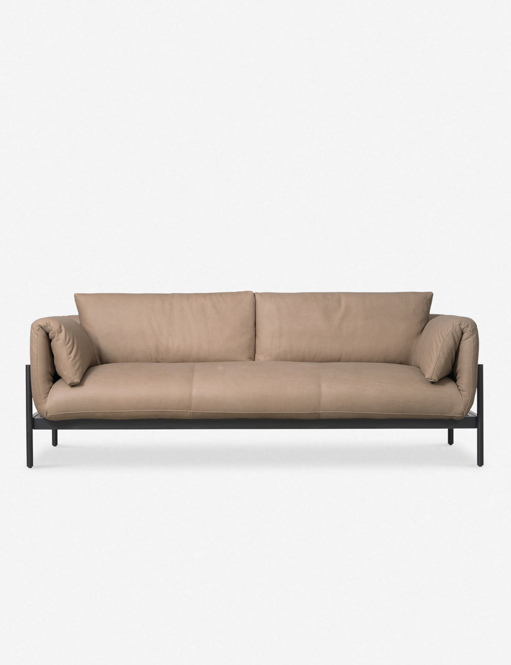 Frampton Leather Sofa, Taupe leather