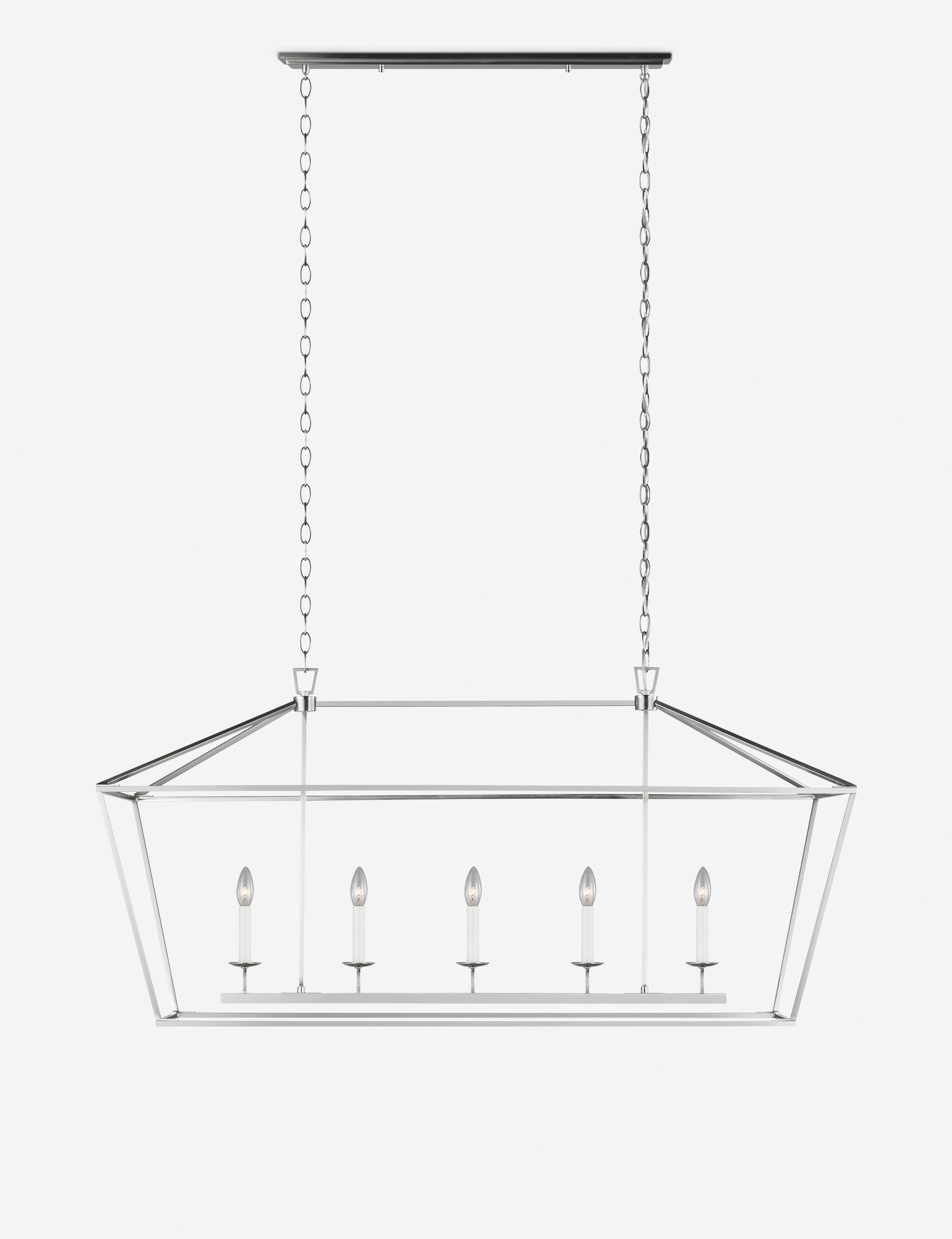 Gala Linear Chandelier, Brushed Nickel 50"L