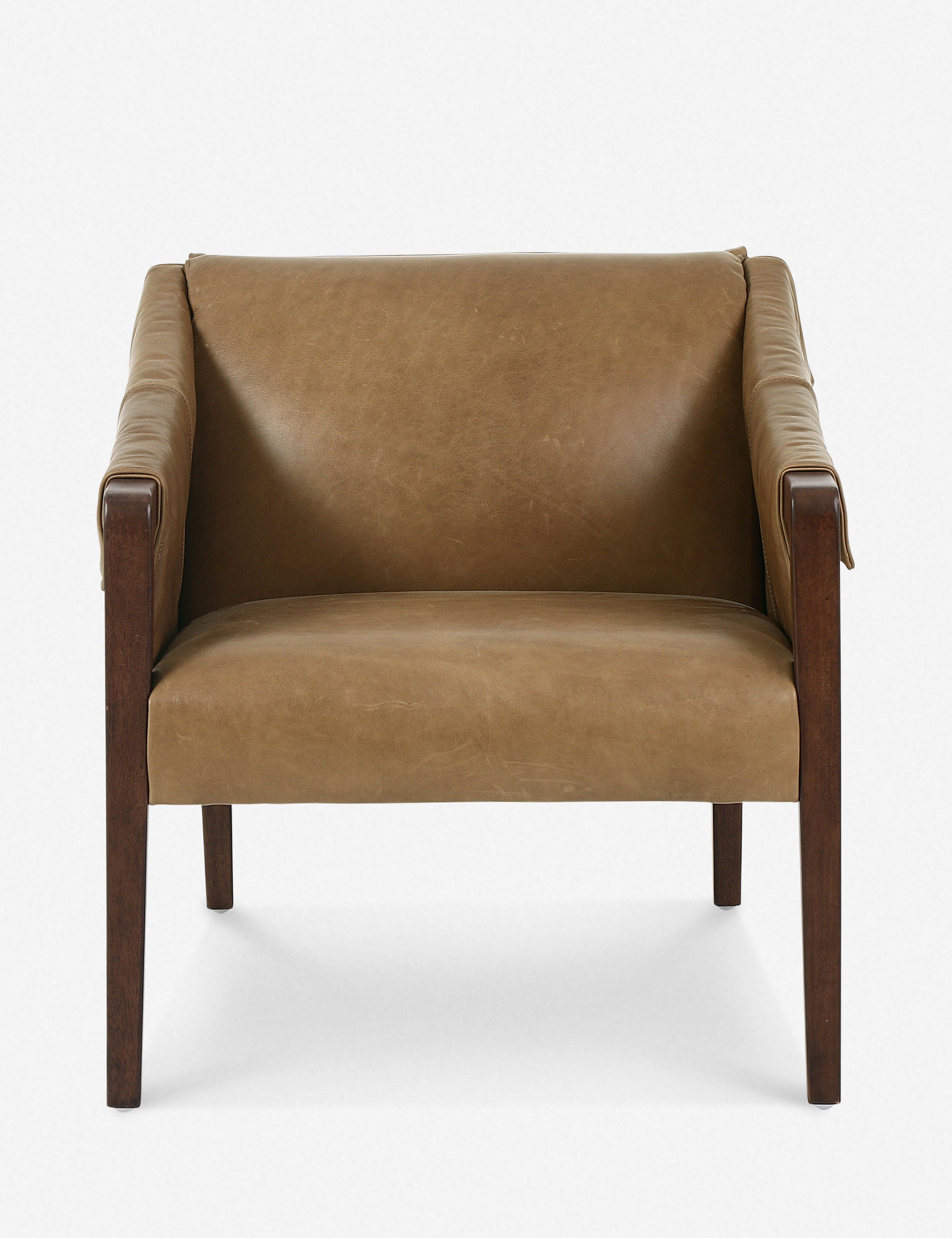 Whittier Accent Chair, Olive Leather