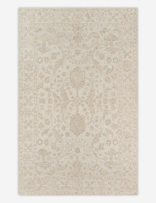 Order Hampton Provence Beige Ivory Wool Rug - TheRugShopUK