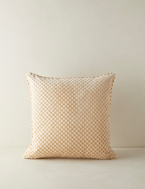 Sarah Sherman Samuel Painterly Stripe Linen Pillow, Goldenrod and Ivory - Lulu and Georgia